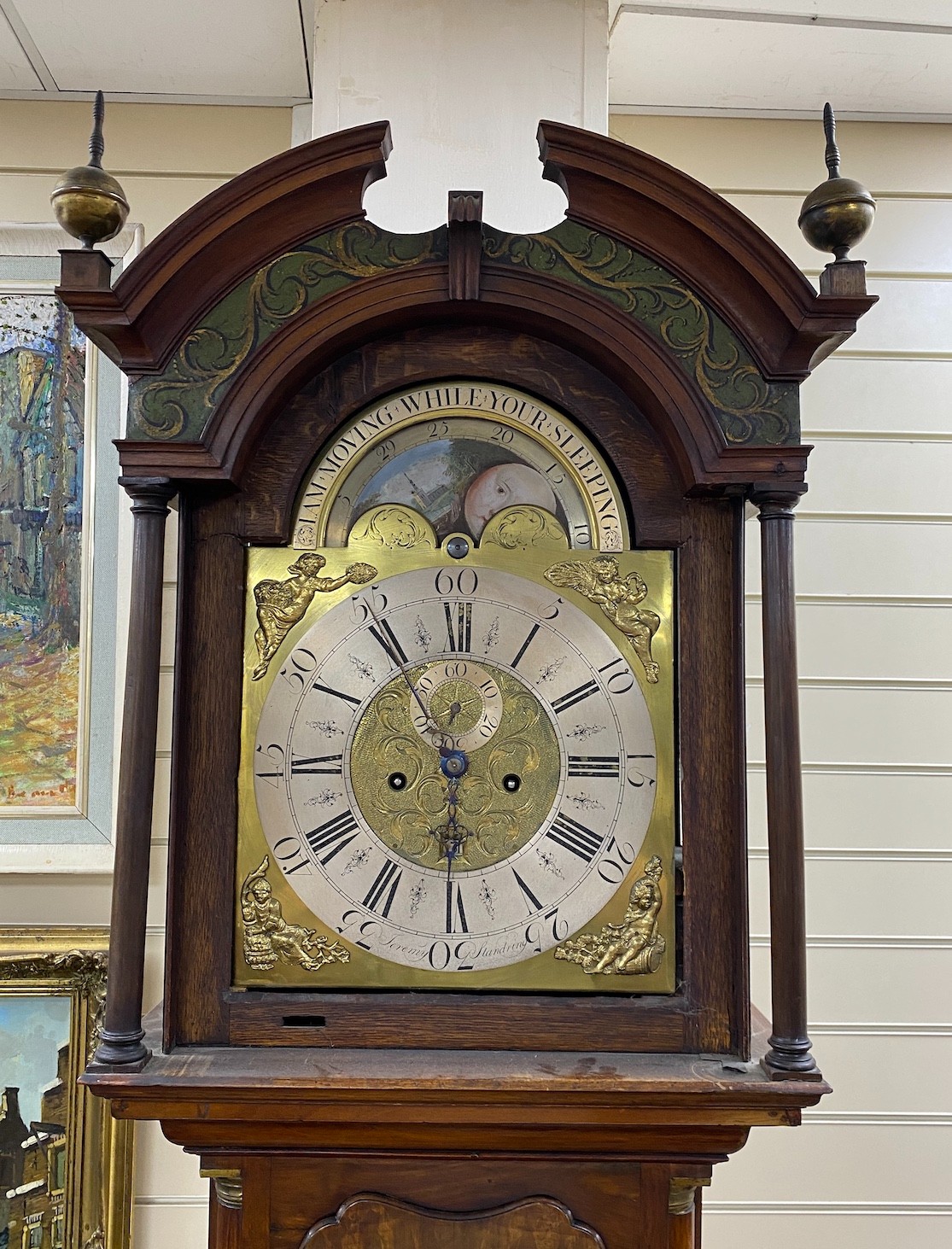 A George III mahogany 8 day longcase clock marked Jeremy Standring, height 230cm